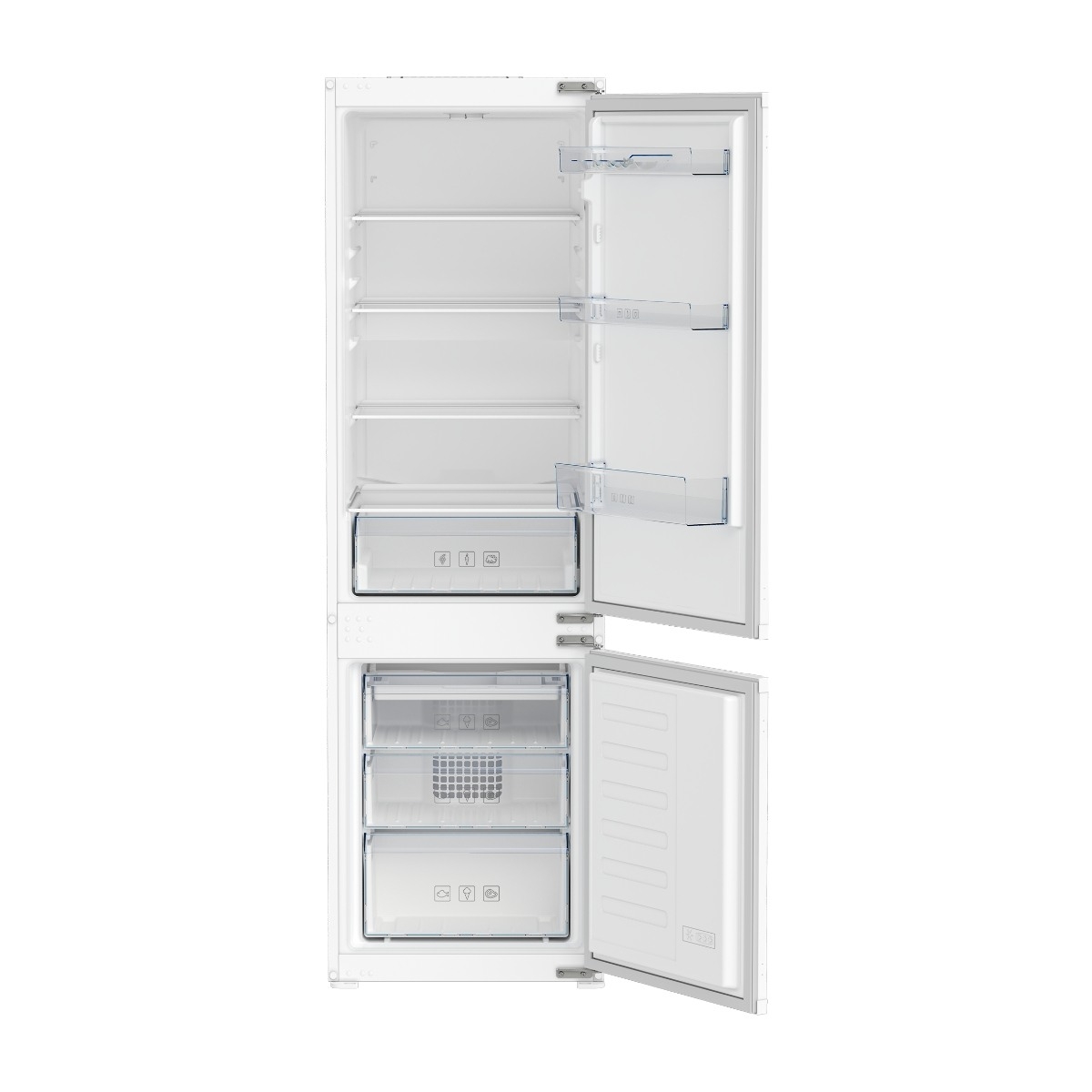 Beko BCSA285K4SN integreret kølefryseskab billede 1