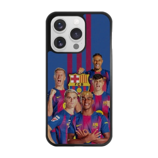 Phonecases3D iPhone 16 Pro FC Barcelona -3D suojakuori, musta