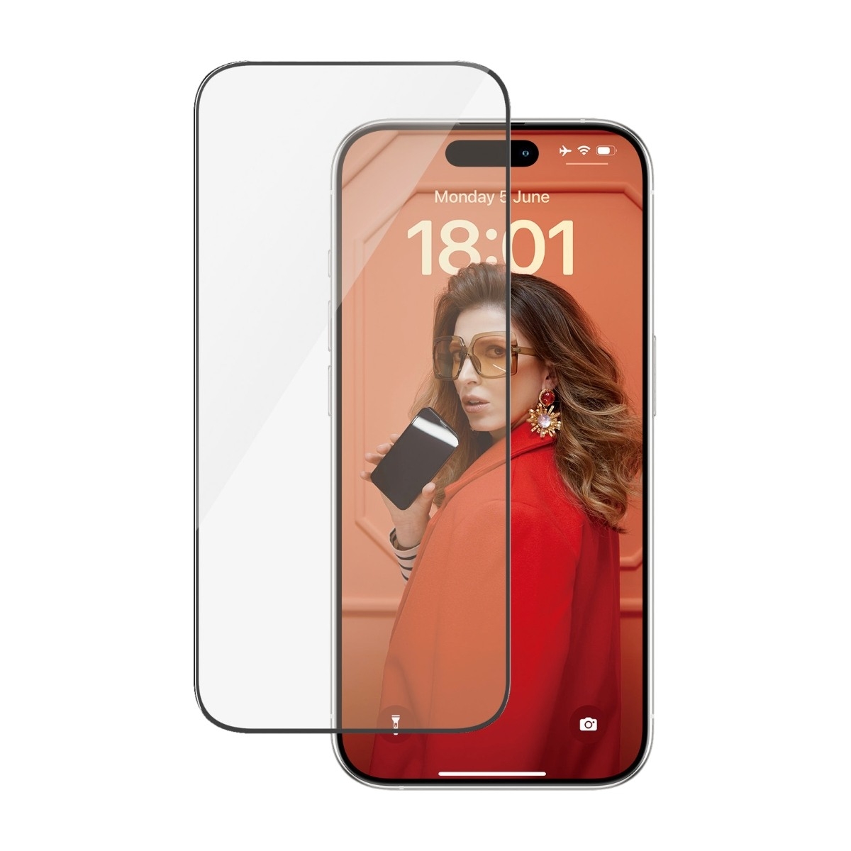 PanzerGlass iPhone 15 Pro skjermbeskytter Ultra-Wide Fit med applikator