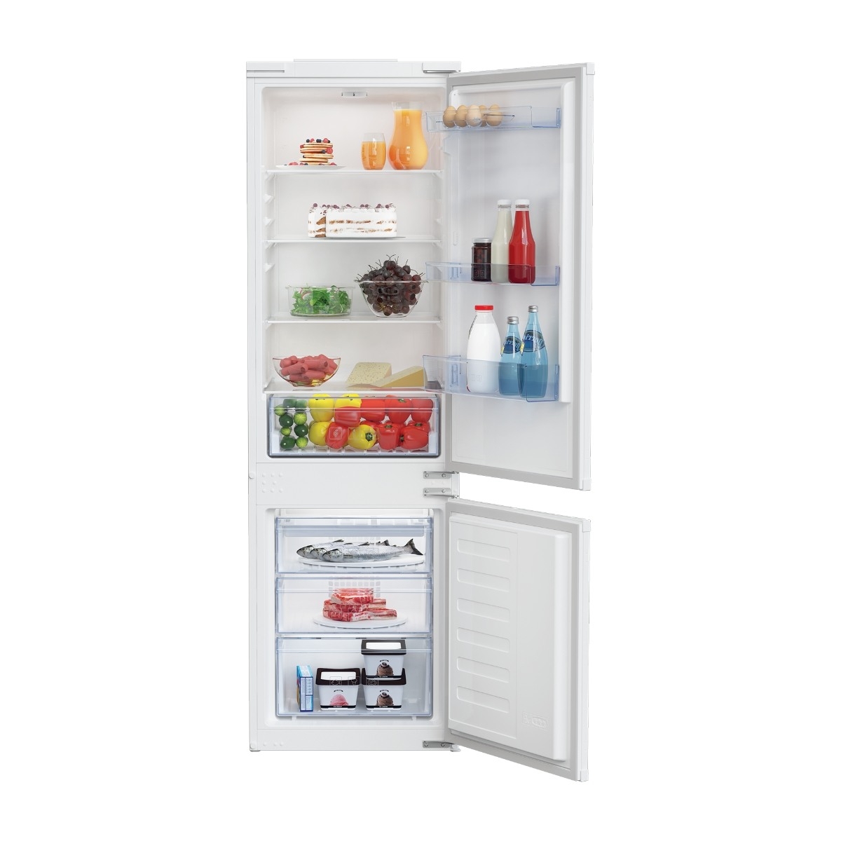 Beko BCSA285K4SN integreret kølefryseskab billede 4