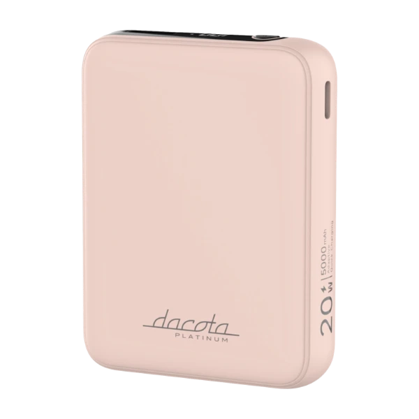 Dacota Platinum AM5 20 W powerbank 5000 mAh, rosa