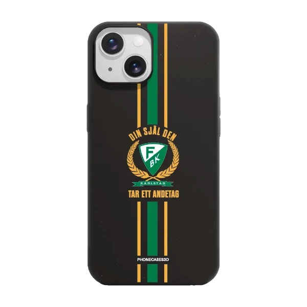 Phonecases3D iPhone 15 Färjestad BK kompostoituva suojakuori, musta