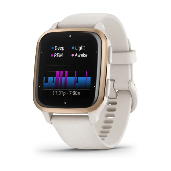 GARMIN VENU SQ 2 MUSIC SMARTKLOKKE IVORY & PEACH GOLD - Power.no