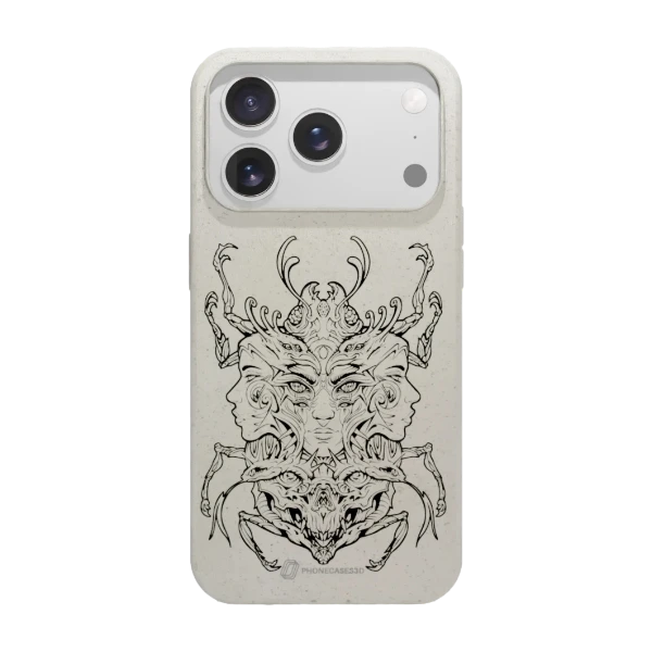 Phonecases3D iPhone 17 Pro Max Urban Pixel kompostoituva suojakuori, valkoinen