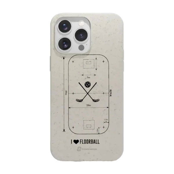 Phonecases3D iPhone 16 Pro Max Pixbo IBK kompostoituva suojakuori, valkoinen