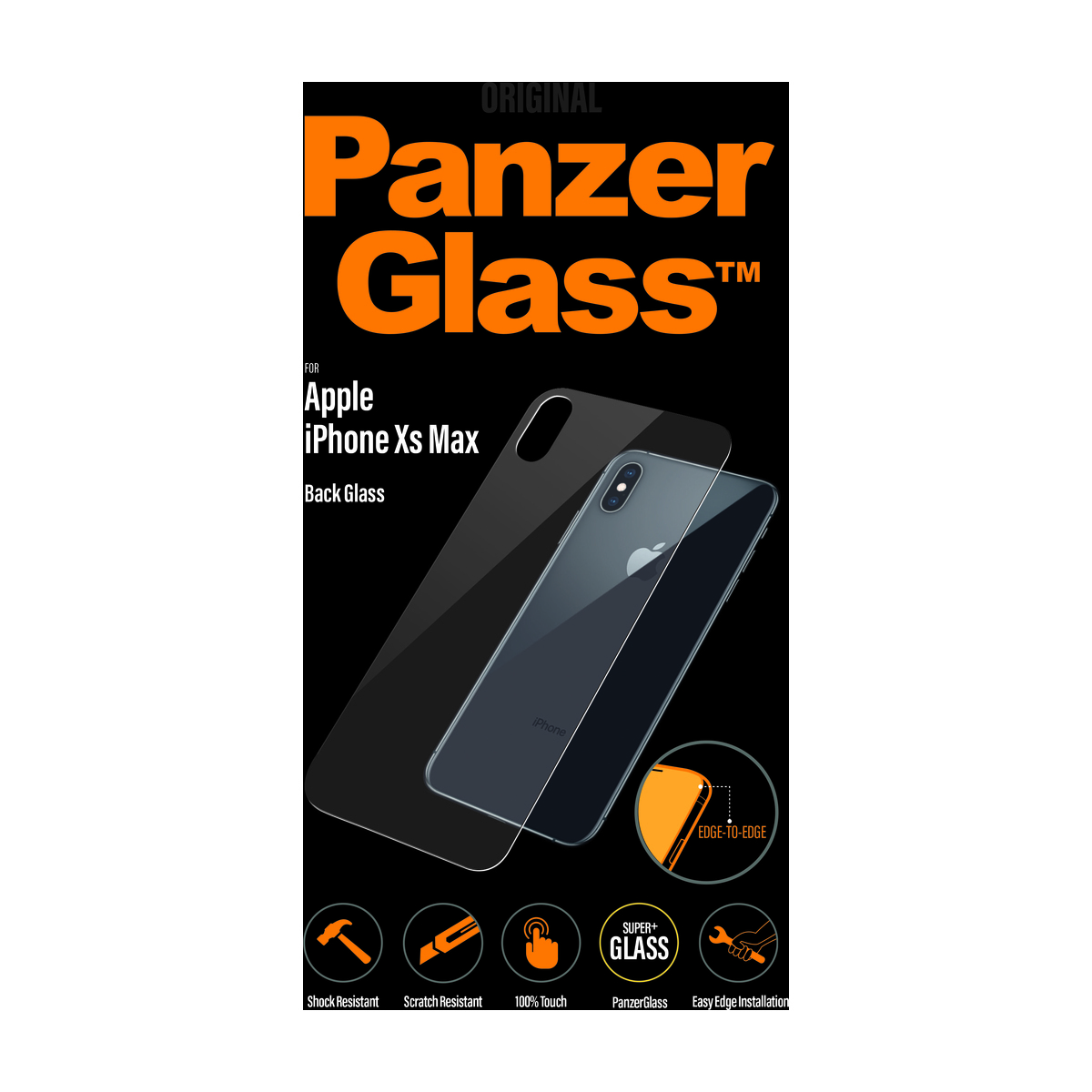 PanzerGlass iPhone XS Max Bagsideglas cr