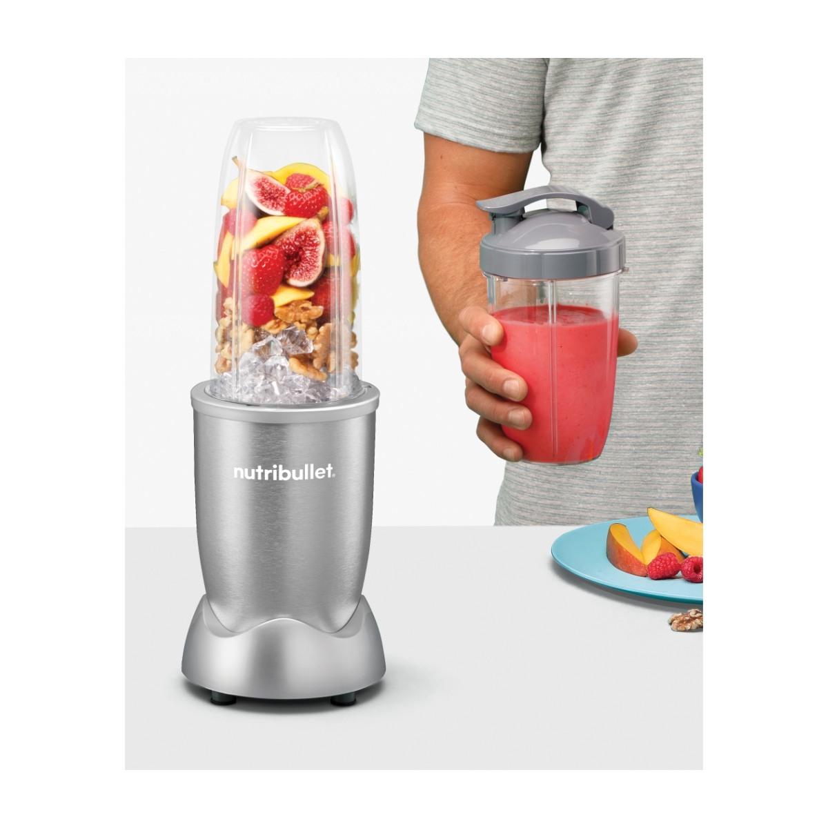 Nutribullet Pro 900 NB907S blender, metallisk billede 6