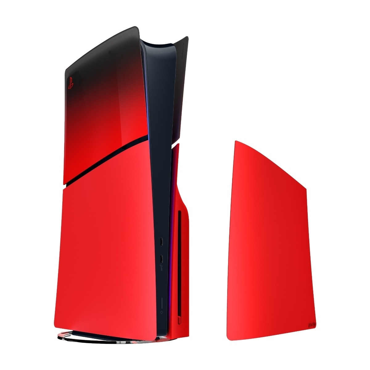PS5 Slim Reservedeksel, Techno Red