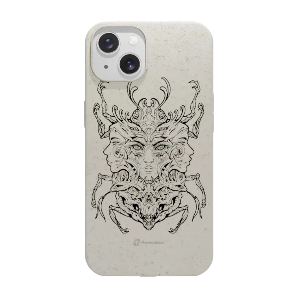 Phonecases3D iPhone 13 Urban Pixel kompostoituva suojakuori, valkoinen
