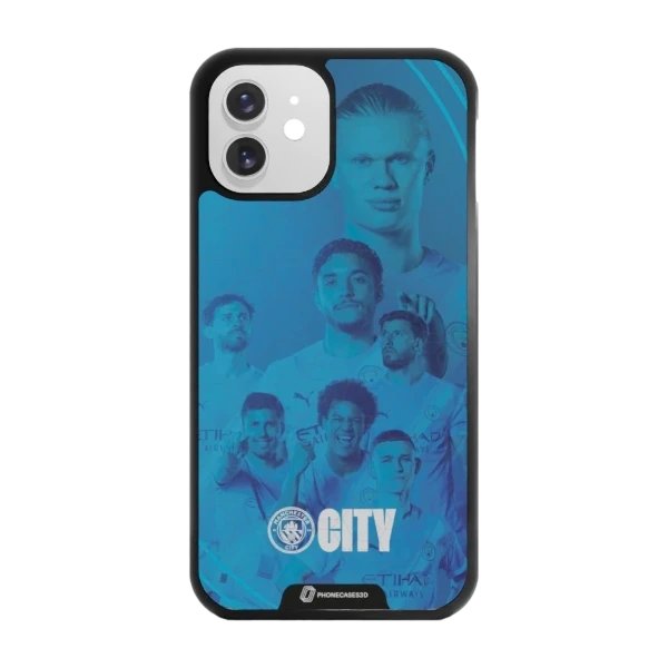 Phonecases3D iPhone 12 Man City -3D suojakuori, musta