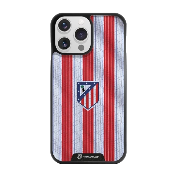 Phonecases3D iPhone 14 Pro Atlético de Madrid -3D suojakuori, musta