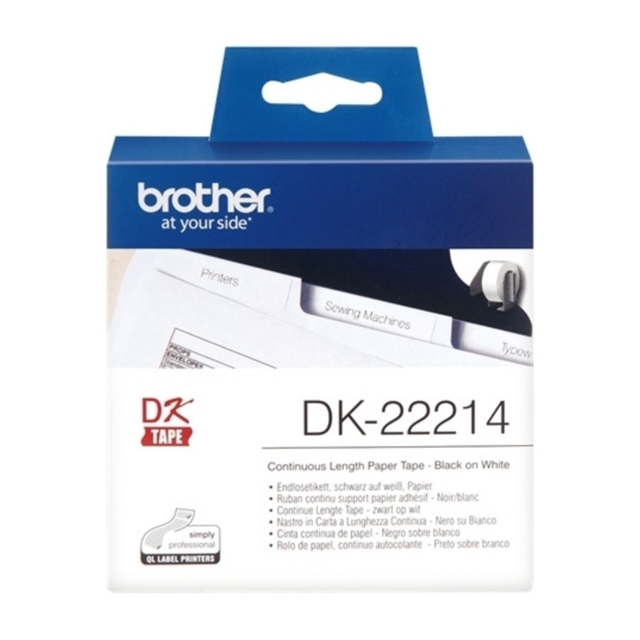 Brother Labels 12MMX30,48M, white paper