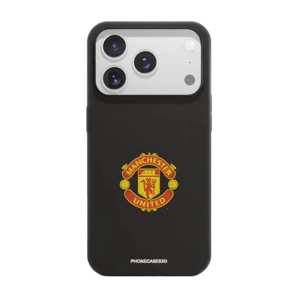 Phonecases3D iPhone 17 Pro Max Manchester United FC kompostoituva suojakuori, musta