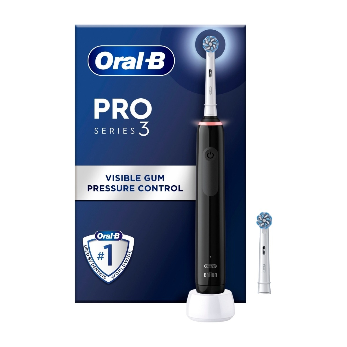 Oral-B Pro 3 3000 - Elektrisk tannbørste - Sort
