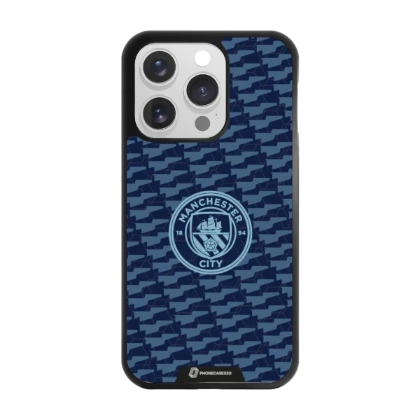 Phonecases3D iPhone 16 Pro Man City -3D suojakuori, musta