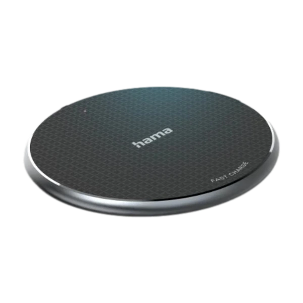 Hama - Stazione di ricarica Wireless QI-FC10 con alimentatore, nero