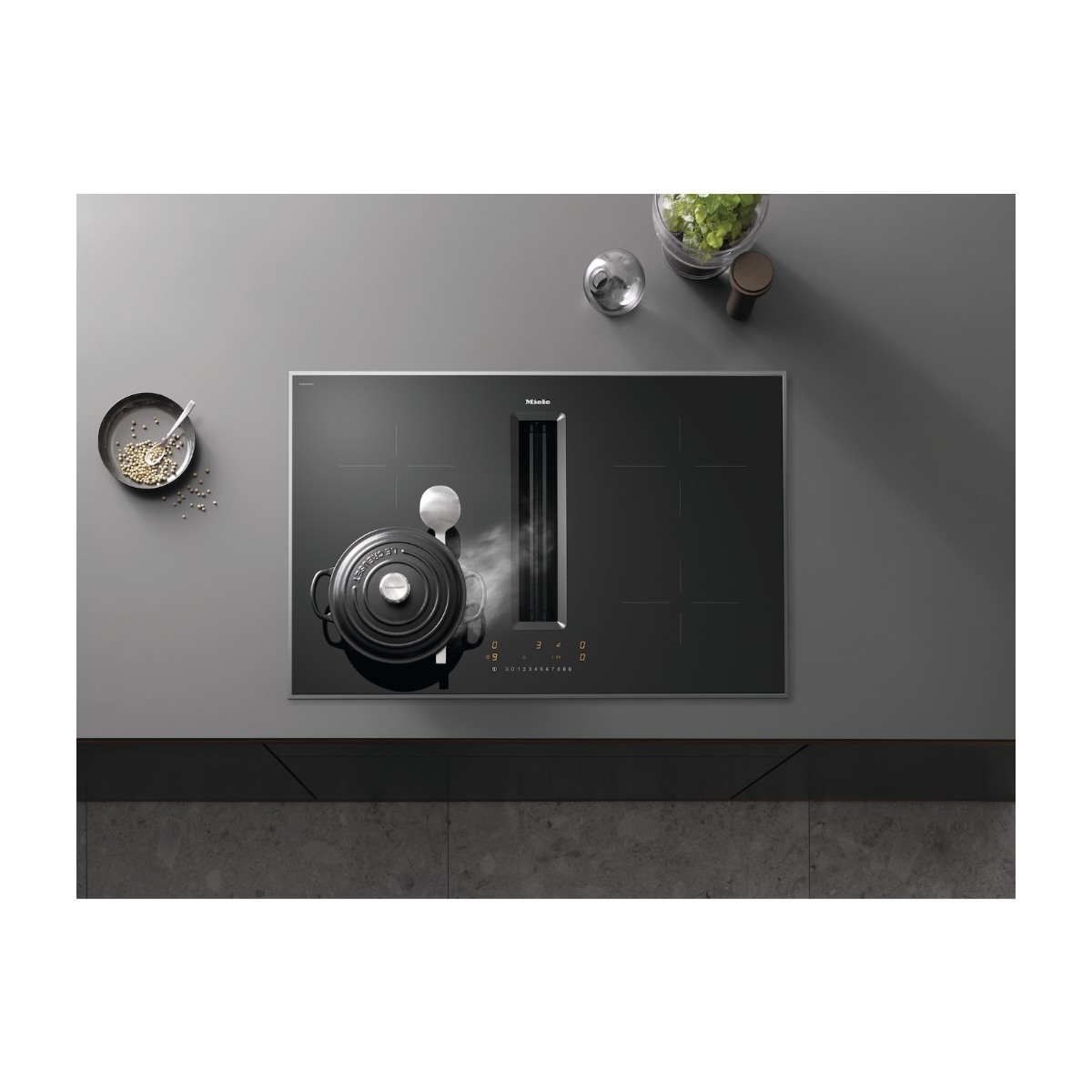 Miele Kmda 7272 Fr-U induktionskogeplade med integreret emhætte recirkulation billede 7