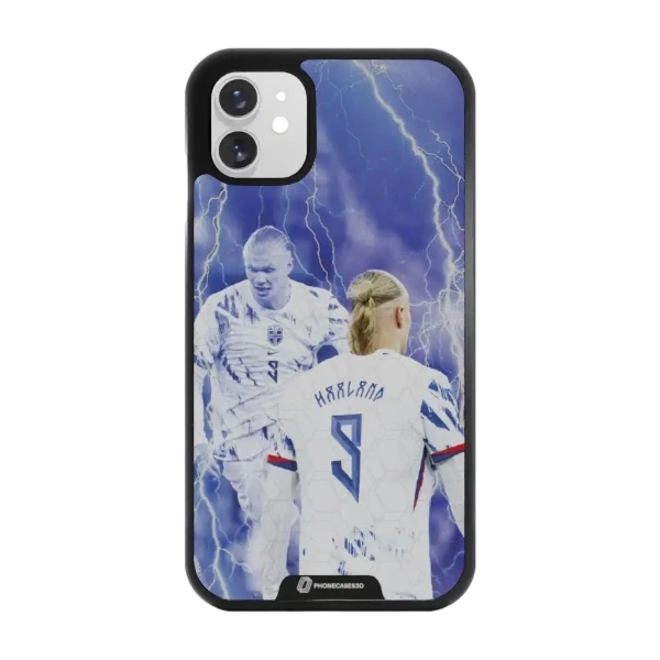 Phonecases3D iPhone 11 Norges Fotballforbund Haaland -3D suojakuori, musta