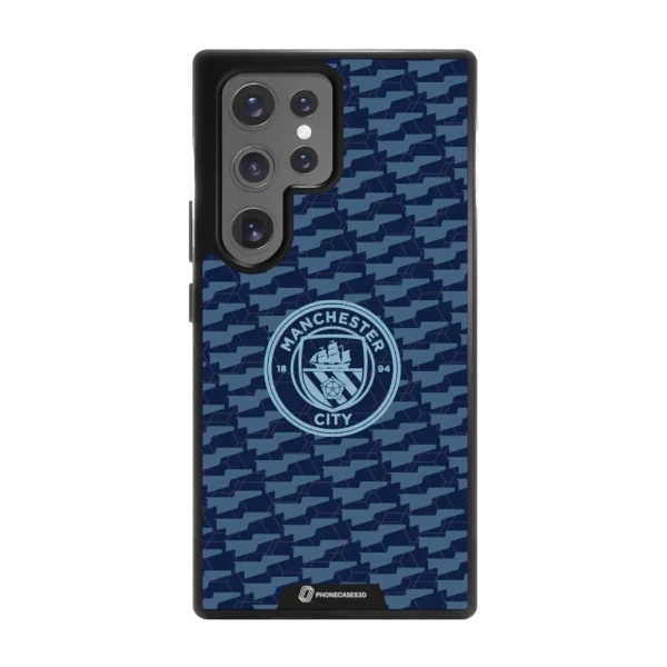 Phonecases3D Samsung Galaxy S25 Ultra Man City -3D suojakuori, musta