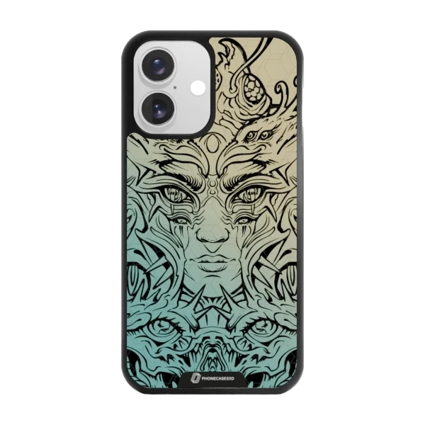 Phonecases3D iPhone 16 Urban Pixel -3D suojakuori, musta