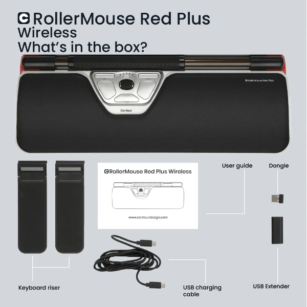 Contour RollerMouse Red Plus ja langaton näppäimistö - Power.fi