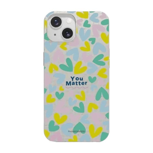 Phonecases3D iPhone 15 Jess Rachel Sharp kompostoituva suojakuori, valkoinen
