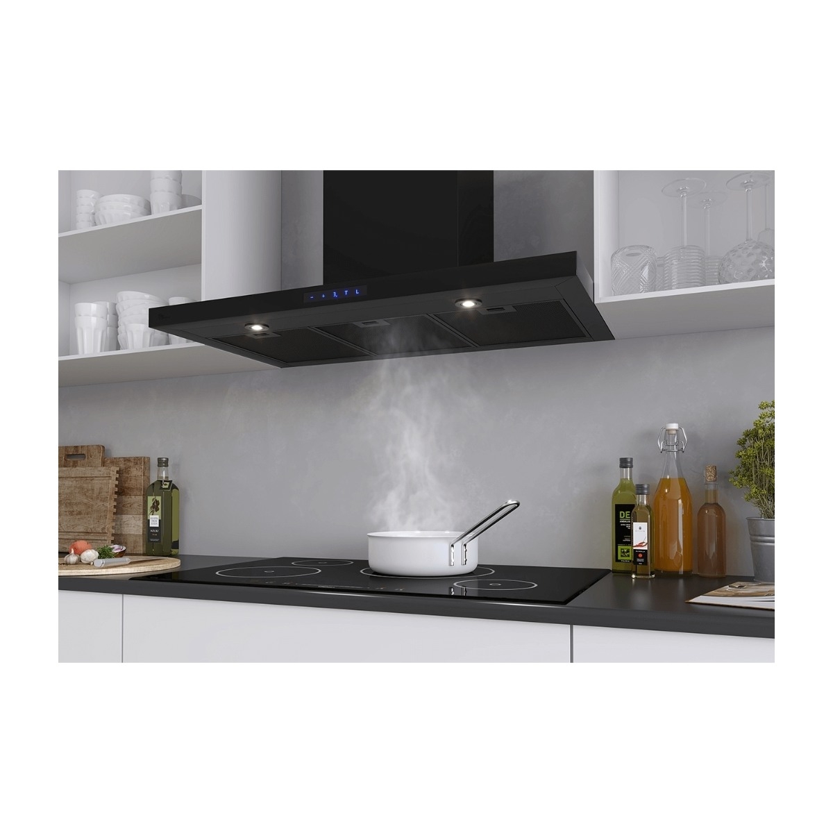 Thermex Harwich II CVV emhætte, 90 cm sort billede 7