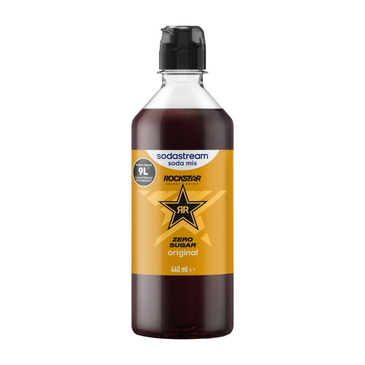 SodaStream Rockstar Original Zero Sugar smakssirup, 440 ml