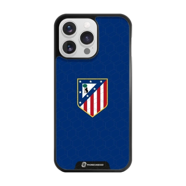 Phonecases3D iPhone 16 Pro Max Atlético de Madrid -3D suojakuori, musta
