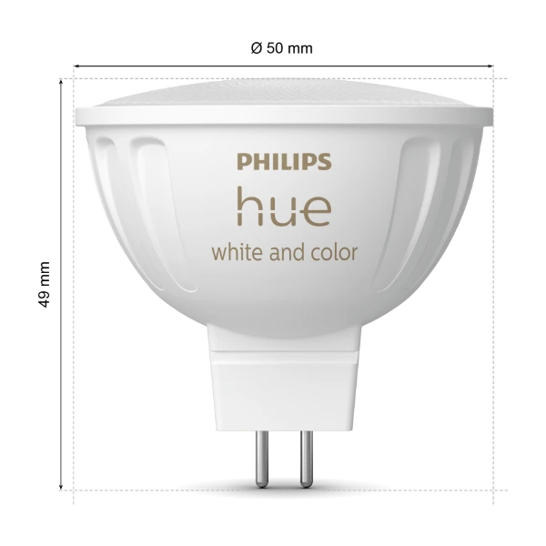 Philips Hue WCA spotlight 6.3W MR16 GU5.3 2st - Power.se