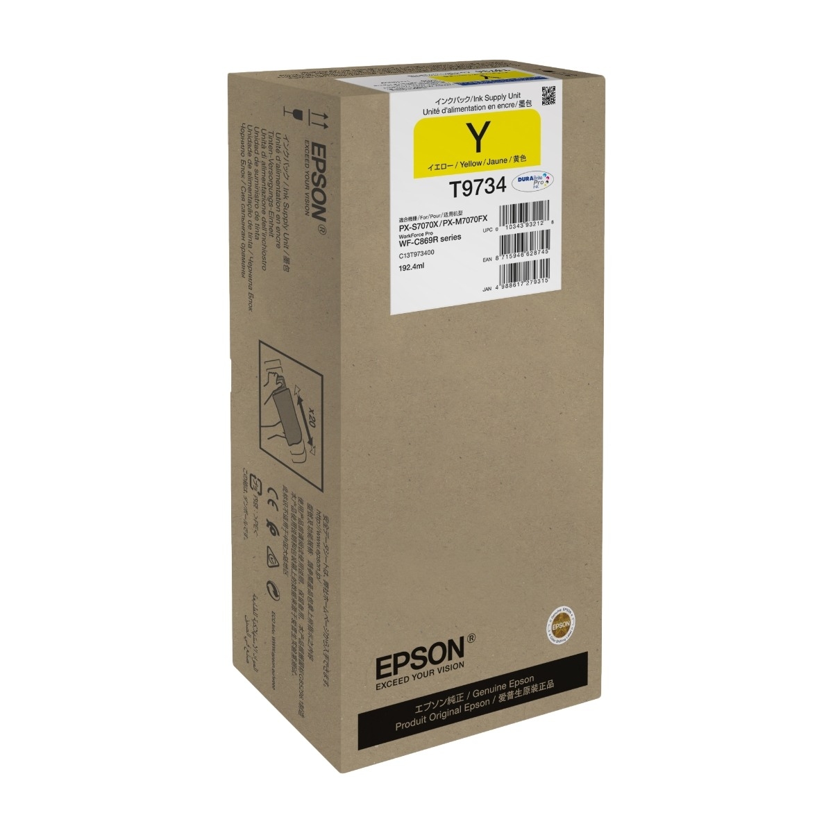 Epson WF-C869R, gul blekkpatron xl