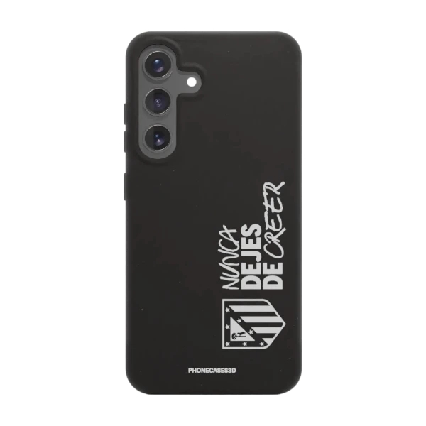 Phonecases3D Samsung Galaxy S25+ Atlético de Madrid kompostoituva suojakuori, musta