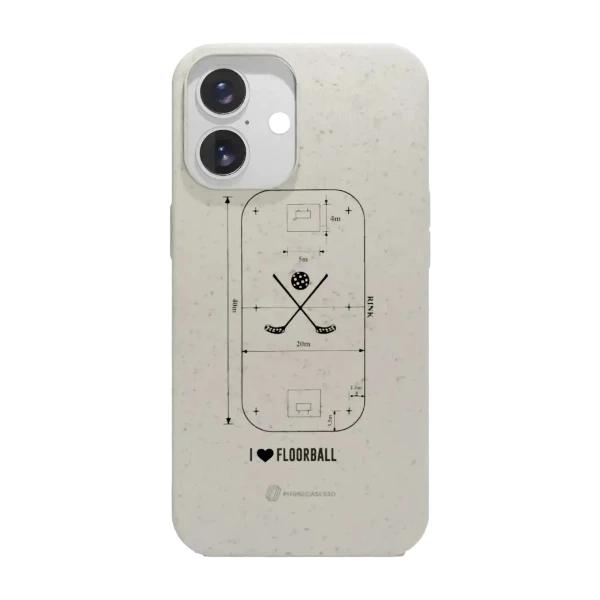 Phonecases3D iPhone 16 Pixbo IBK kompostoituva suojakuori, valkoinen