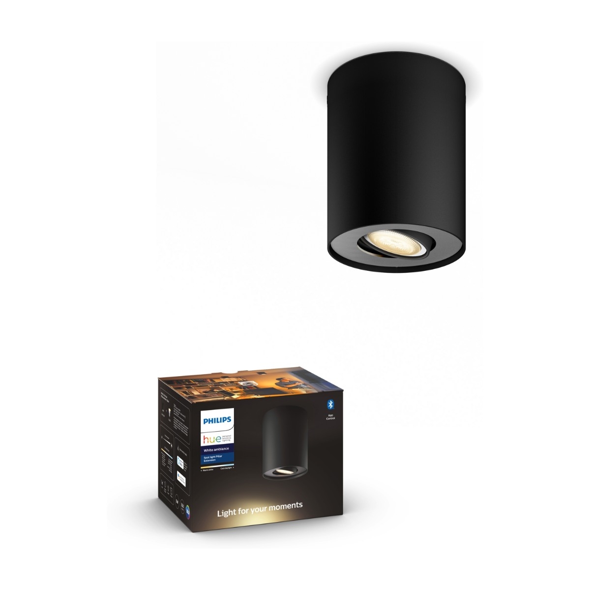PHILIPS HUE PILLAR ENKEL SPOT Power.no PHILIPS HUE PILLAR ENKEL SPOT Power.no
