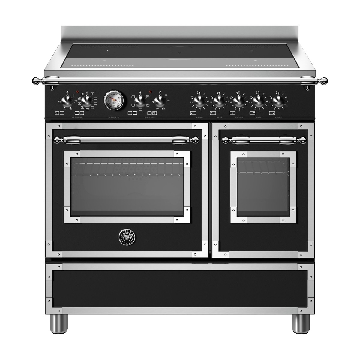Bertazzoni Heritage Series HER95I2ENET induktionskomfur, Nero matt