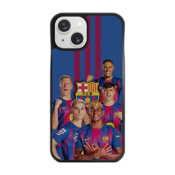 Phonecases3D iPhone 15 FC Barcelona -3D suojakuori, musta