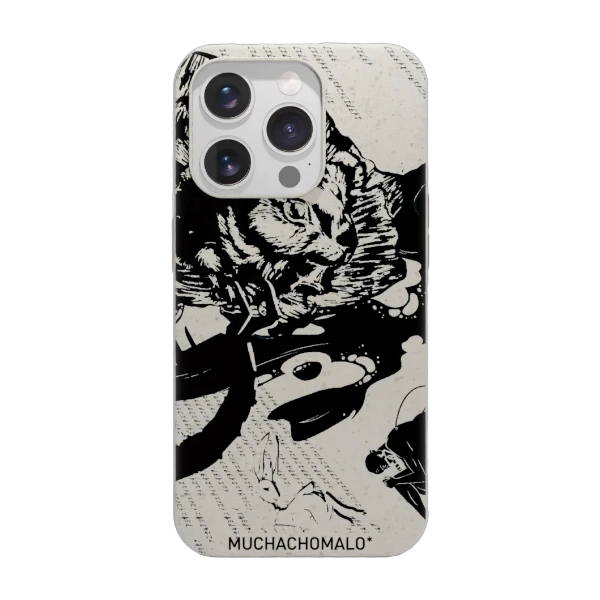 Phonecases3D iPhone 15 Pro Muchacho Malo kompostoituva suojakuori, valkoinen