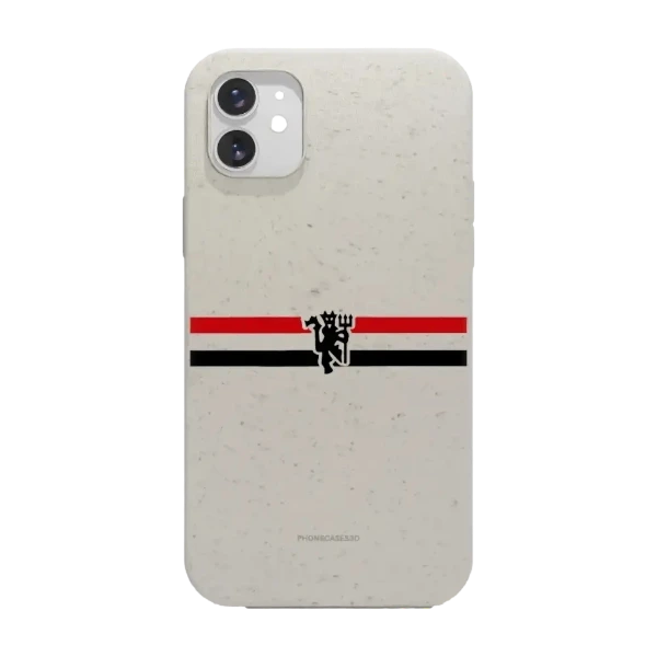 Phonecases3D iPhone 11 Manchester United FC kompostoituva suojakuori, valkoinen