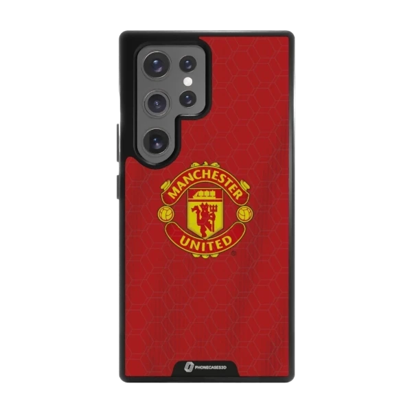 Phonecases3D Samsung Galaxy S25 Ultra Manchester United FC -3D suojakuori, musta