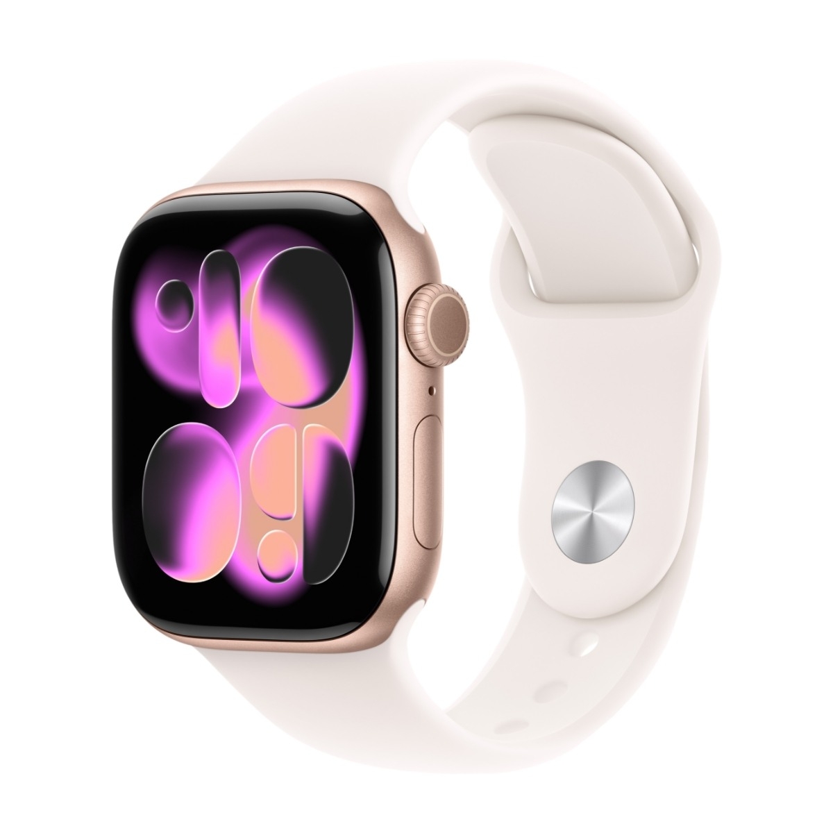Apple Watch Series 11 GPS + Cell 42 mm rosegull aluminum, svak rosa sport band - M/L