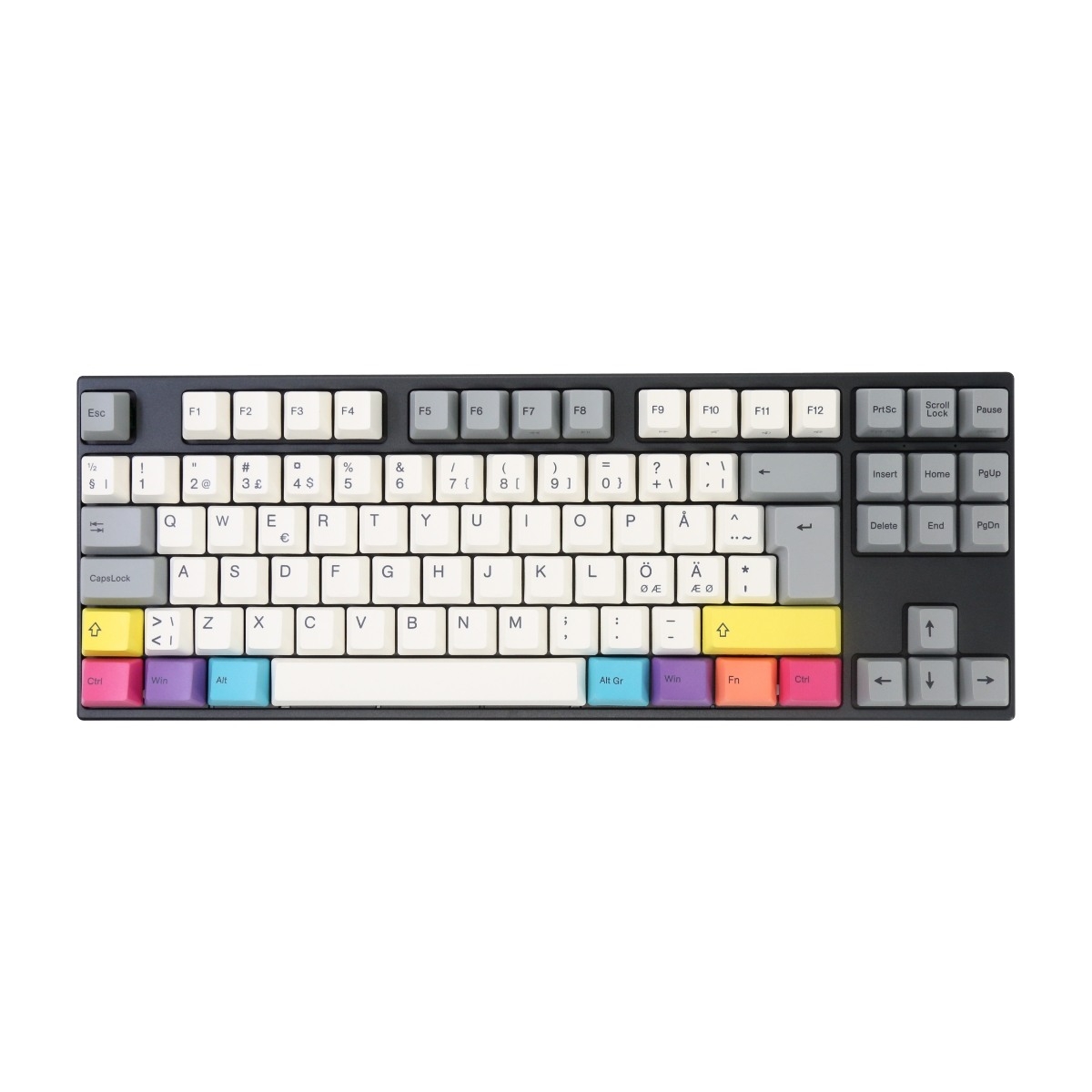 VEM88 CMYK V2 - EC Ivy - Gamingtastatur - Uten numpad - Nordisk - Svart