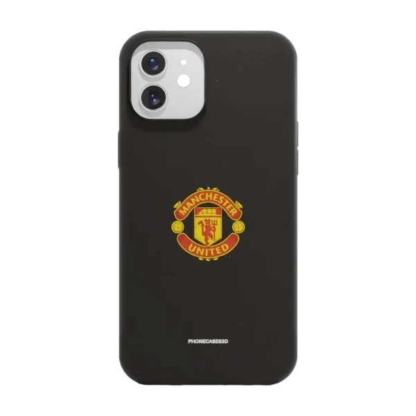 Phonecases3D iPhone 12 Manchester United FC kompostoituva suojakuori, musta