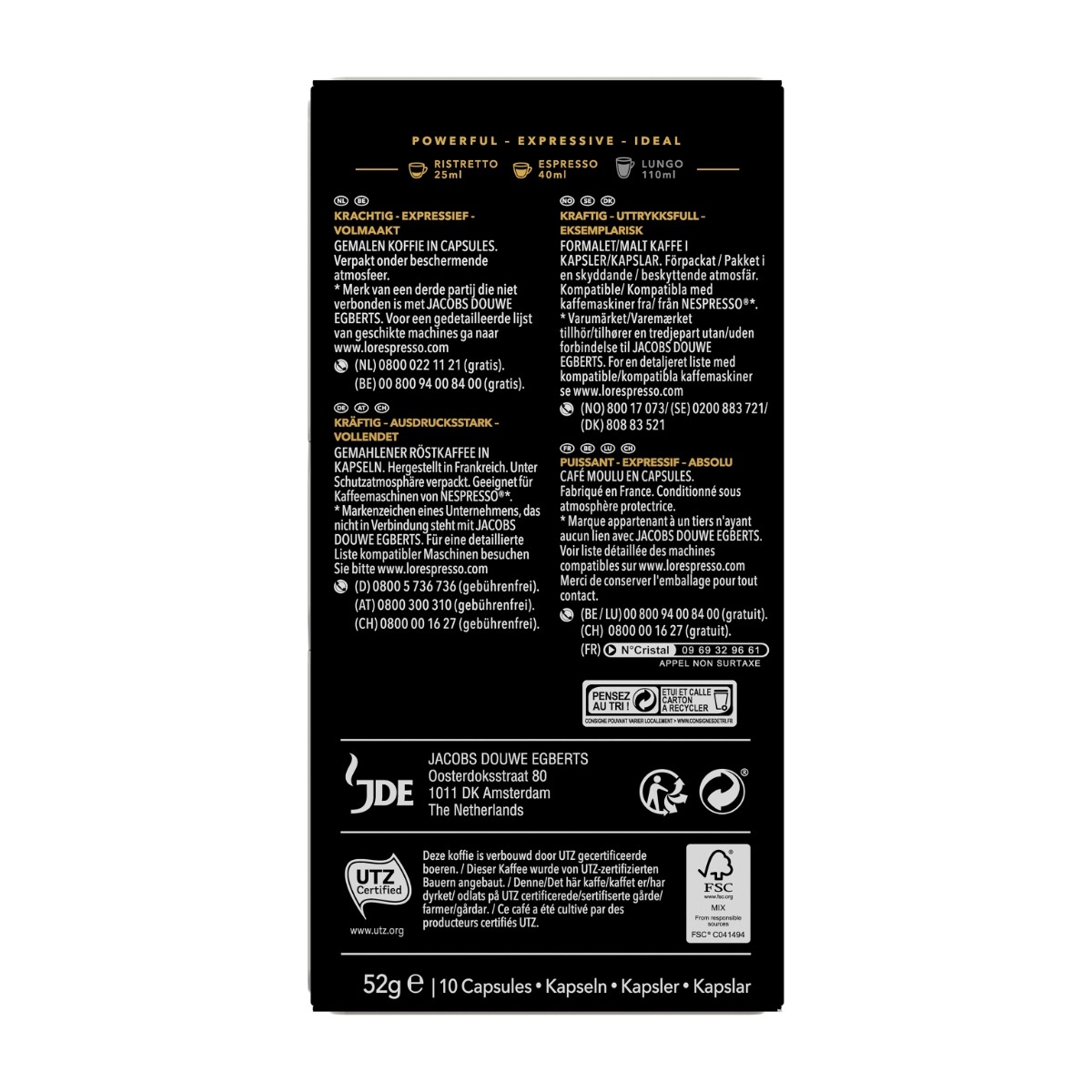 L'Or espresso Ristretto kaffekapslar, 10 stk billede 9