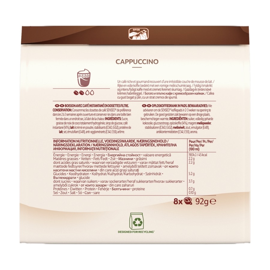 Senseo Pads Cappuccino - 8 pcs billede 2