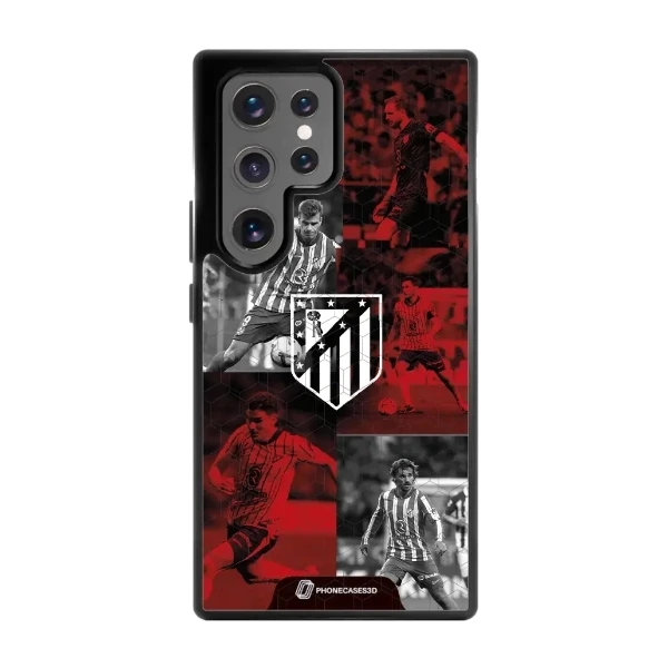 Phonecases3D Samsung Galaxy S25+ Atlético de Madrid -3D suojakuori, musta