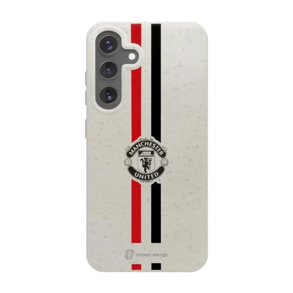 Phonecases3D Samsung Galaxy S25+ Manchester United FC kompostoituva suojakuori, valkoinen