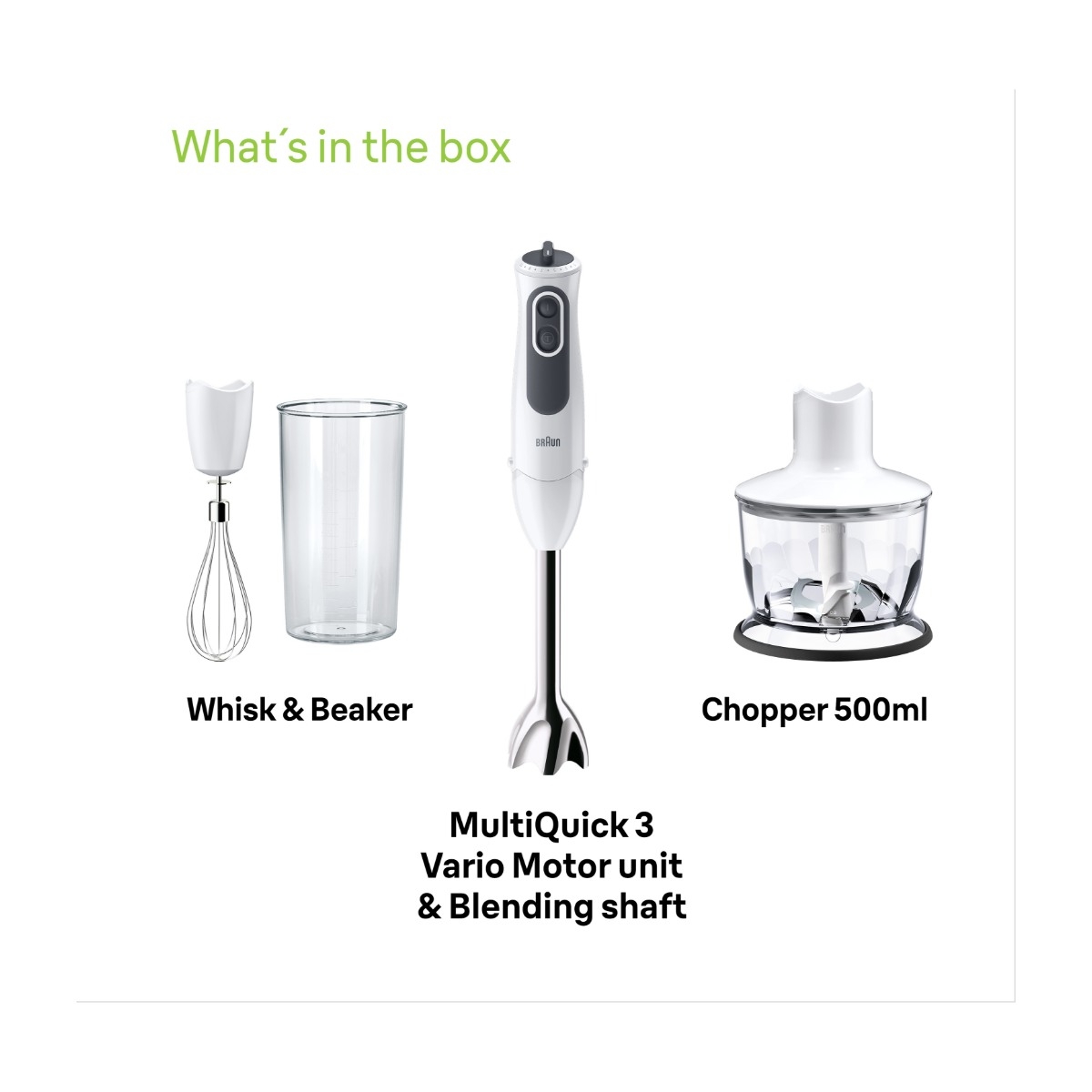 Braun MultiQuick 3 MQ3135WH stavblender billede 9