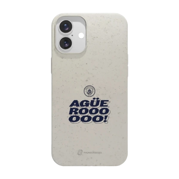 Phonecases3D iPhone 16 Plus Man City kompostoituva suojakuori, valkoinen