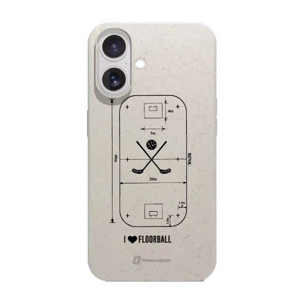 Phonecases3D iPhone 17 Pixbo IBK kompostoituva suojakuori, valkoinen
