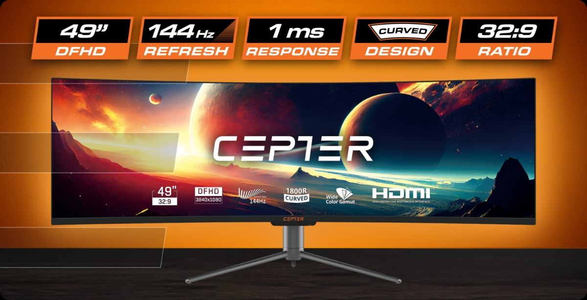 Cepter Alpha 49" monitor.